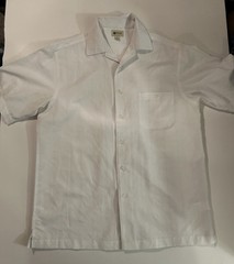 Hagger Clothing White Linen Cotton Summer Beach Shirt Style Shirt Size Medium