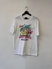 Vintage Bud Light Spuds MacKenzie Shirt Medium White Party Animal Beer 80s