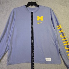 Nike Michigan Wolverines Mens Large Blue U of M College Champion Long Sleeve