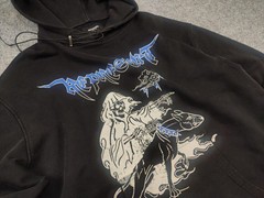 Represent Clo Hard 2 kill Logo Black Faded Color vintage Oversized Pocket hoodie