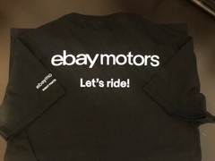 Ebay Logo Men’s T-Shirt Black “LETS RIDE” SMALL