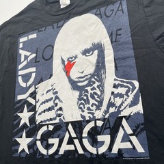 NEW Lady Gaga 2009 Ate My Heart Black Graphic Print T-shirt Size L Pop