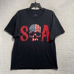 Sons of Anarchy Shirt Mens Large Black Crew Neck Short Sleeve Graphic Pullover