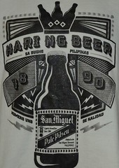 San Miguel Pale Pilsen Haring T-shirt My Philippines White & Black Tee Vintage?