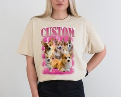 Custom Bootleg Shirt Dog Pet Photo Tee Personalized Vintage Style