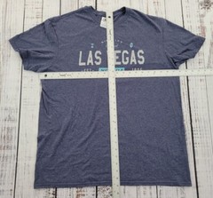 Las Vegas Nevada Heathered Blue Gray Graphic Tee Adult Size L