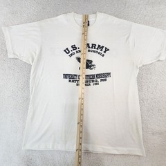 Vintage US Army Shirt Mens XL White 2nd Army Schools 1991 Tee Screen Stars Best