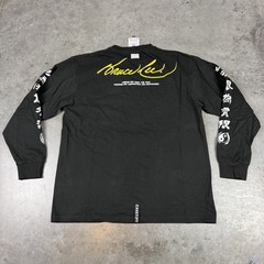 Bruce Lee Casetify T Shirt Mens XL Black Long Sleeve Flaws Preowned