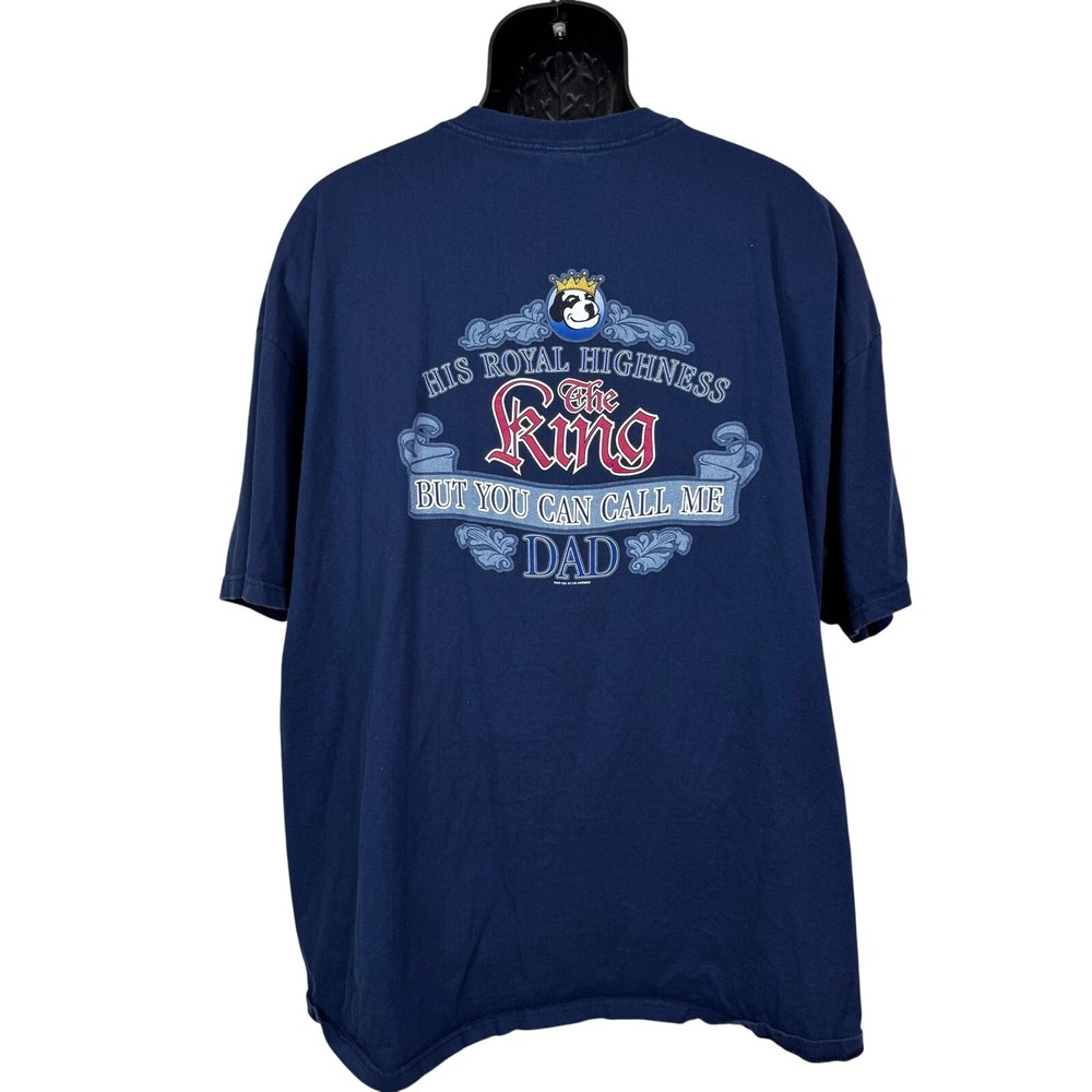 Vintage 90s Big Dogs The King You Can Call Me Dad Big & Tall Tee Size 3XLT
