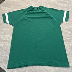 Vintage 70s 80s Champion Blank Single Stitch Varsity T Shirt XL USA Green True