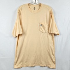 Johnnie-O Dale T-Shirt Mens L Squash Yellow Pocket Short Sleeve 100% Cotton