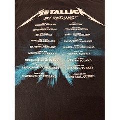 Metallica By Request 2014 Tour Tee XL Black Band Shirt EU Dates