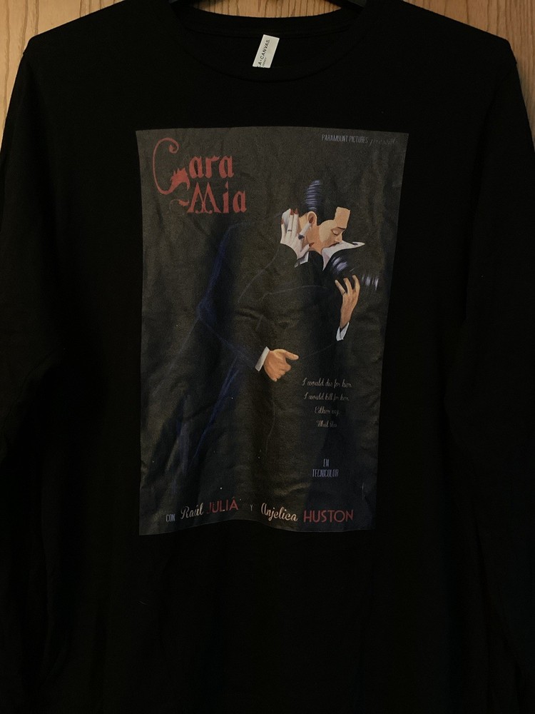 Addams Family – “Cara Mia” – Raul Julia & Anjelica Huston – Black/Long Sleeve/XL