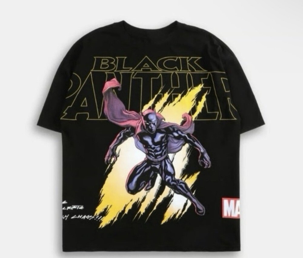 Civil Regime x Marvel Black Panther Shirt Mens Medium Black Wakanda Forever New