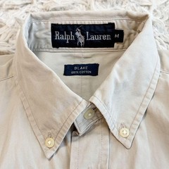 Ralph Lauren BLAKE Men’s Beige Cotton Polo Shirt M For 14Y+ Japan