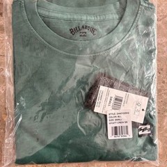 Billabong Wyatt Crew SS T-Shirt Green Garment Dye Logo Tee NWT Men’s Small