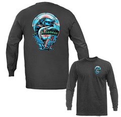 Mountain Lake Bass Fishing Adventure Outdoor Sport Long Sleeve T-shirt