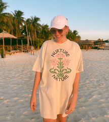 Nurture Nature Flower Graphic T-Shirt – Comfortable and Stylish Casual Wear