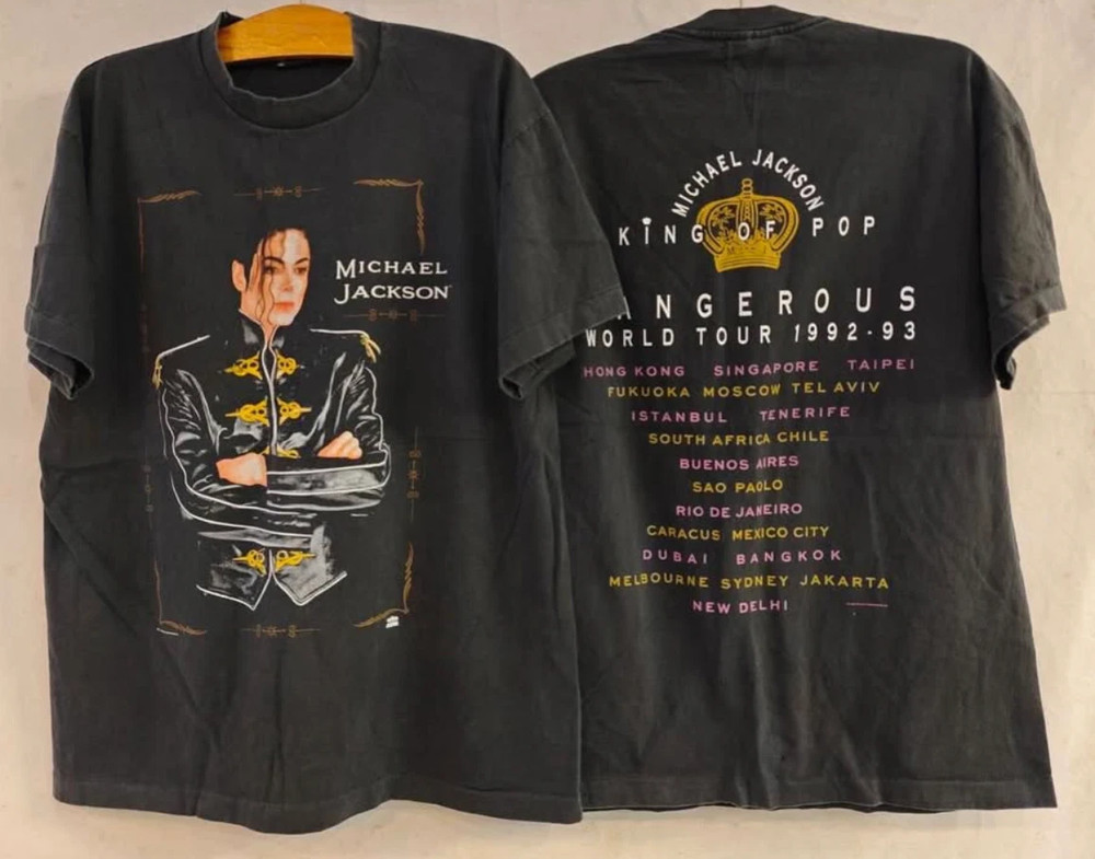Michael Jackson Dangerous World Tour 1992 Vintage Concert Shirt