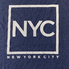 MV Sport Adult Size Medium Navy Heather NYC New York City Graphic T-Shirt NWT