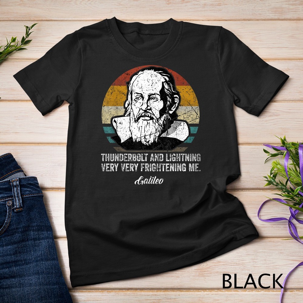 Thunderbolt lightning Galileo philosopher physics astronomy Unisex T-shirt
