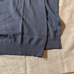 Extra Fine Merino Wool Polo In AirfoceBlue XL-Brand Tailored Athlete
