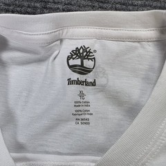 Timberland Front Graphic T-Shirt Men’s Size XL White Great Outdoors Cotton NWT