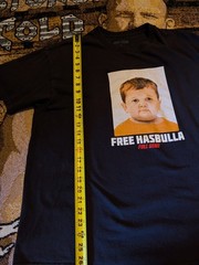 FULL SEND T-Shirt Men’s Black XL Free Hasbulla Mug Shot Graphic Cotton Tee