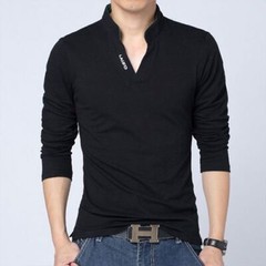 Letter Print Polo Shirt – Men’s Long Sleeve Slim Fit Tees Hip Hop Top Fashion
