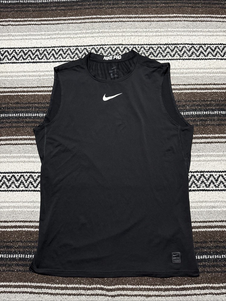 Nike Pro Tank Top Shirt Mens XL Black Dri-FIT 838087-010