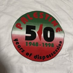 Vintage 1998 Free Gaza Palestine 50 Years Of Dispossession Shirt XL