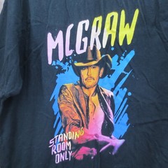 Tim McGraw Standing Room Only Tour XL Black Tshirt