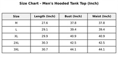 Men’s Quick Dry Hooded Tank Top High Stretch Breathable Gym Athletic Vest