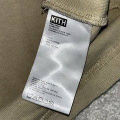 KITH Men’s Quinn Data Taupe Beige Heavyweight Logo Pocket Cotton Tee Shirt XL