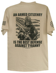 Second Amendment Militia Armed Citizenry is the Best Defense T-Shirt Pro Gun Tee