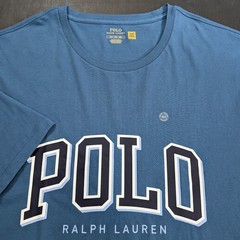 Polo Ralph Lauren Print Shop Graphic Logo T-Shirt Blue XLT 4XLT 5XB Big & Tall