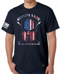 American Spartan Warrior T-Shirt ~ Molon Labe Tee ~ Come & Take Them GUNS 2A USA