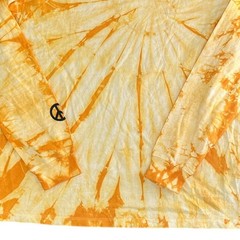 Pef Yellow Tie Dye T-Shirt Positive Energy Forever Graphic Y2K Retro Mens Medium