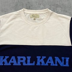 Vintage Karl Kani White Spell Out Logo T Shirt Mens XL Short Sleeve Tupac 90s