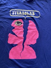 Stereolab Split Head T-Shirt Rare Indie Band Merch Avant Pop Band Tee L Official