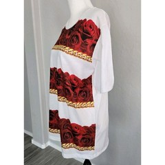 Vie+Riche Streetware Red Rose Chain Graphic T Shirt Top Sz M