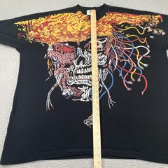 Warren Lotas Wolverine Shirt Mens 2XL Black Flaming Skull Weapon X Marvel Flames