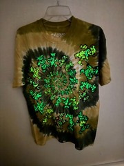 liquid blue grateful dead alien spiral bears shirt,glow in dark shirt