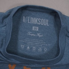 Linksoul Make Par Not War Golf T Shirt Mens Small Dark Teal Blue Cotton Blend