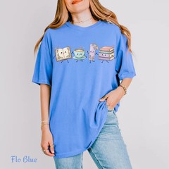 Books And Coffee Lover Comfort Tee Gift For Bookworm Reader