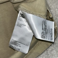 KITH Men’s Quinn Data Taupe Beige Heavyweight Logo Pocket Cotton Tee Shirt XL