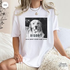 Custom Pet Memorial Photo Comfort Tee Personalized Dog Remembrance Gift Shirt
