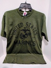 Bayside United States Marines T-Shirt – Made in America – You Choose Size