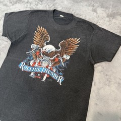 Vintage 80’s 3D Emblem Harley Davidson Rolling Thunder T-Shirt Men’s Size Large