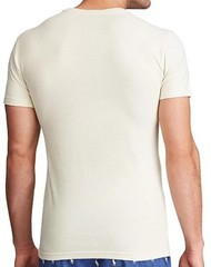 3 PACK POLO RALPH LAUREN STRETCH SLIM FIT COTTON GRAY BEIGE CREW NECK T SHIRTS